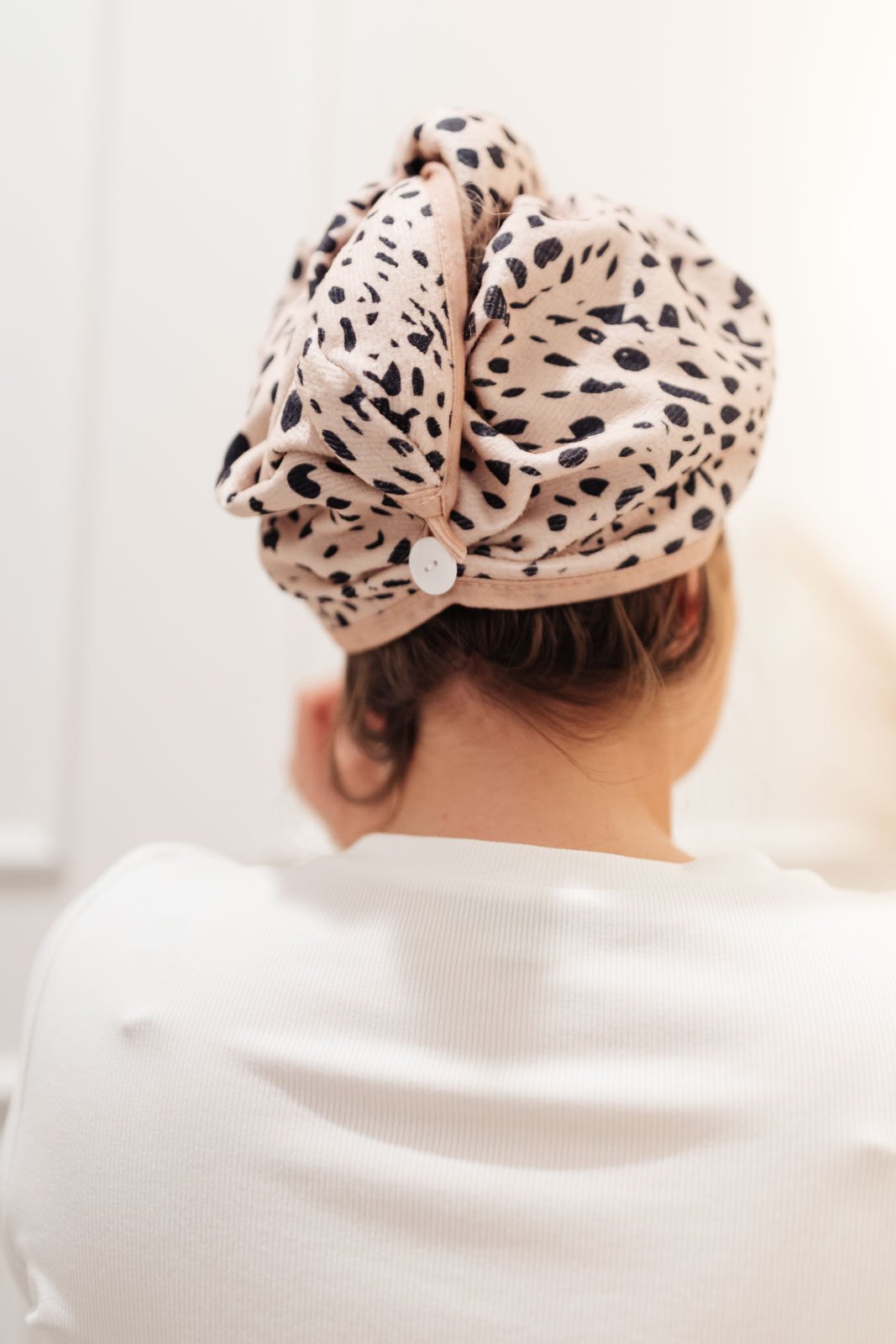 Hair Turban in Abstract Dot Print