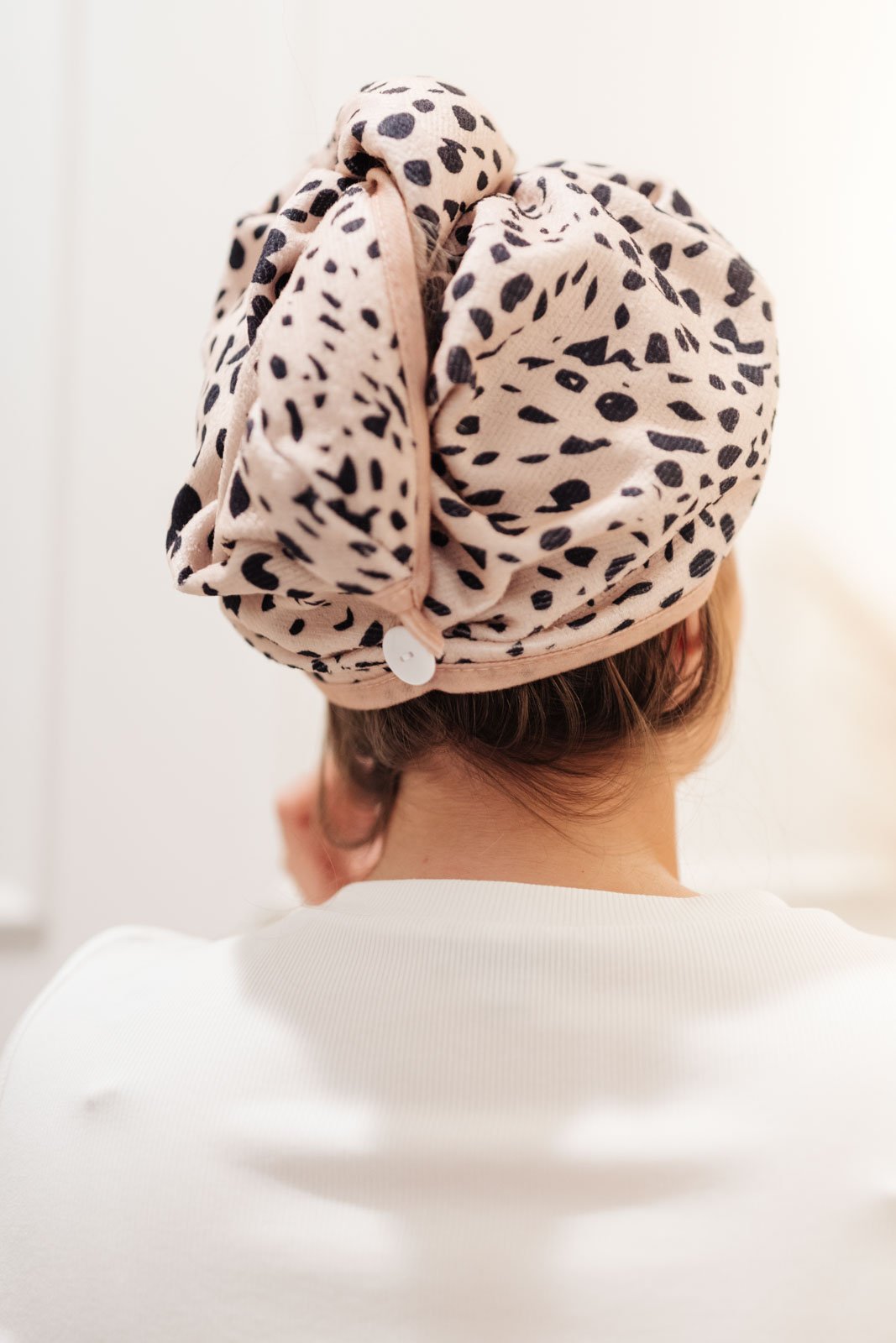 Hair Turban in Abstract Dot Print