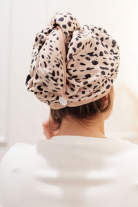 Hair Turban in Abstract Dot Print