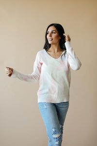 Heavenly Sweater In Pale Yellow & Pink