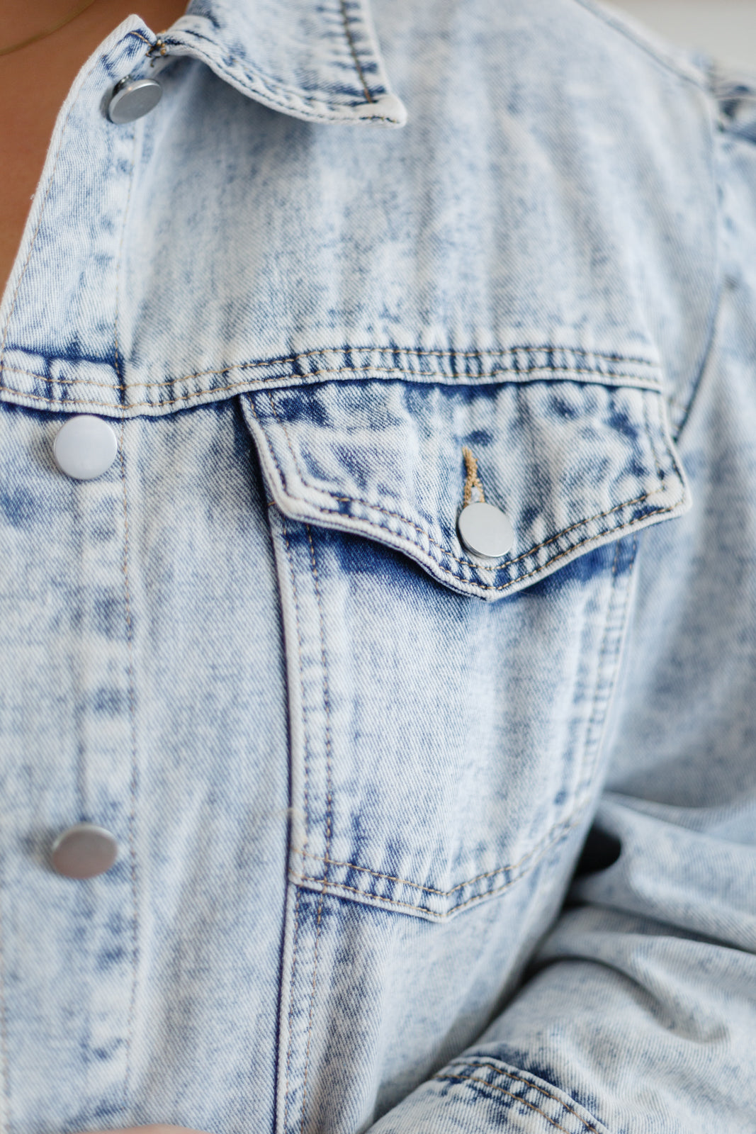 Hello Lovely Quarter Sleeve Denim Jacket