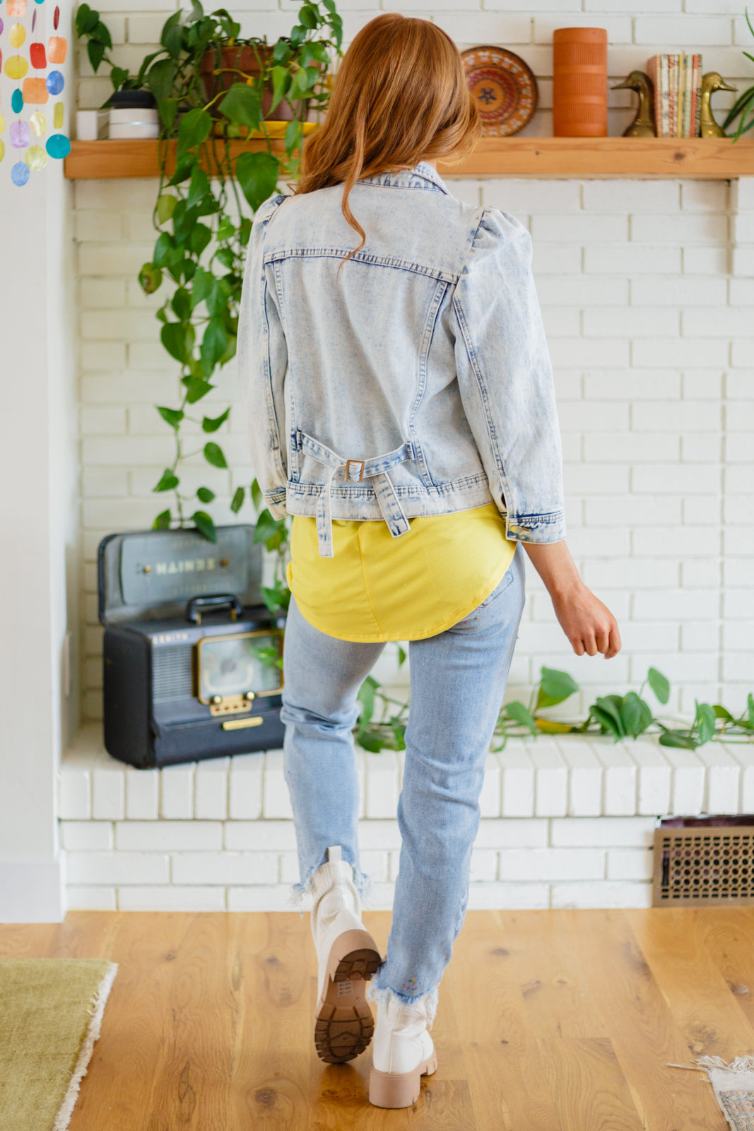 Hello Lovely Quarter Sleeve Denim Jacket