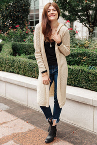 Hooded Cardigan in Ivory