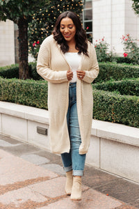 Hooded Cardigan in Ivory