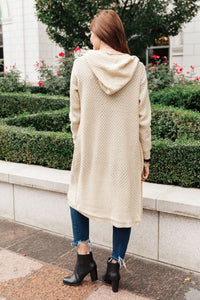 Hooded Cardigan in Ivory