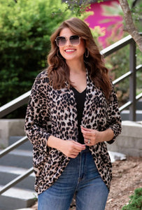 PREORDER: Sierra Cocoon Leopard Cardigan in Brown