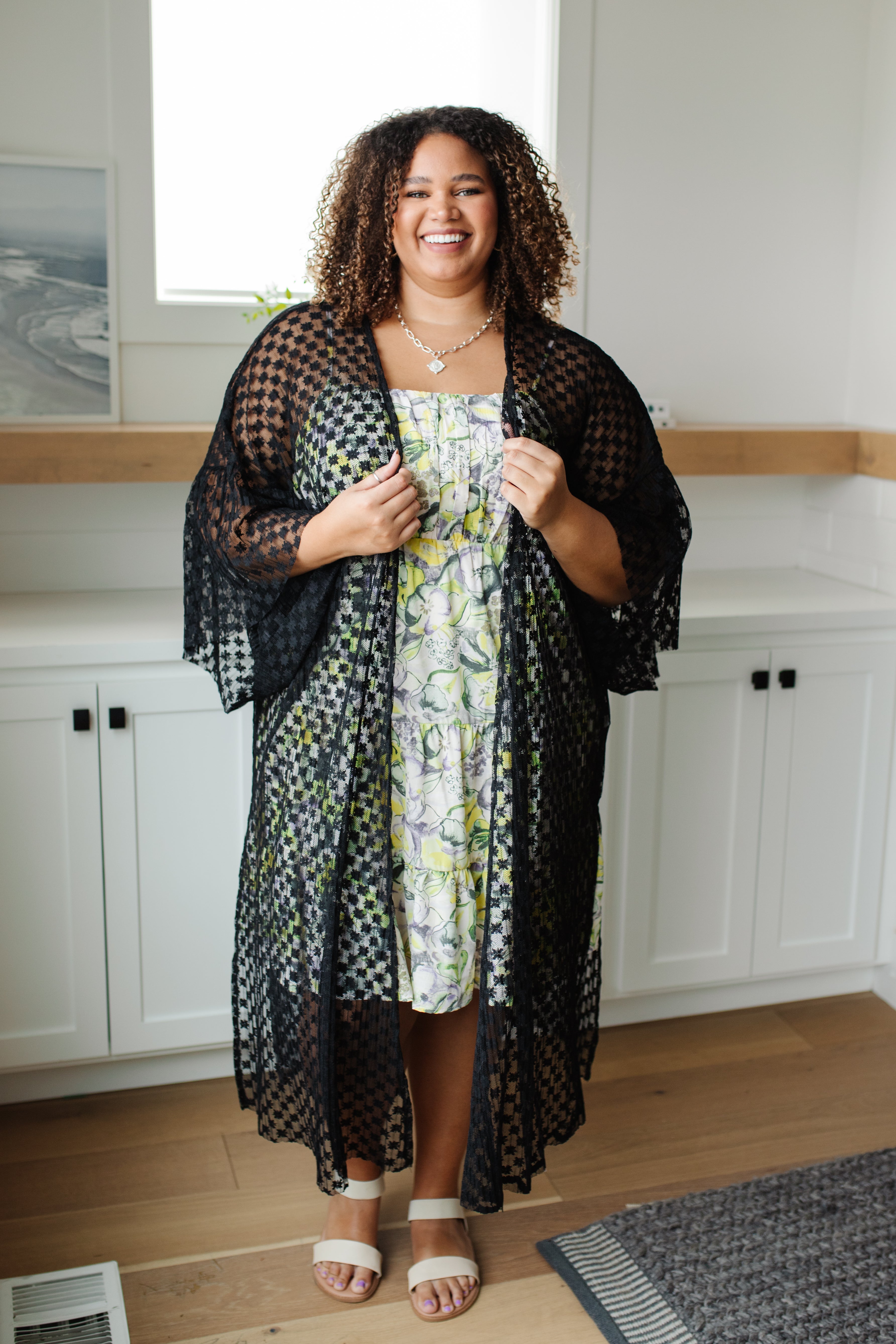 Beachside Babe Kimono in Black