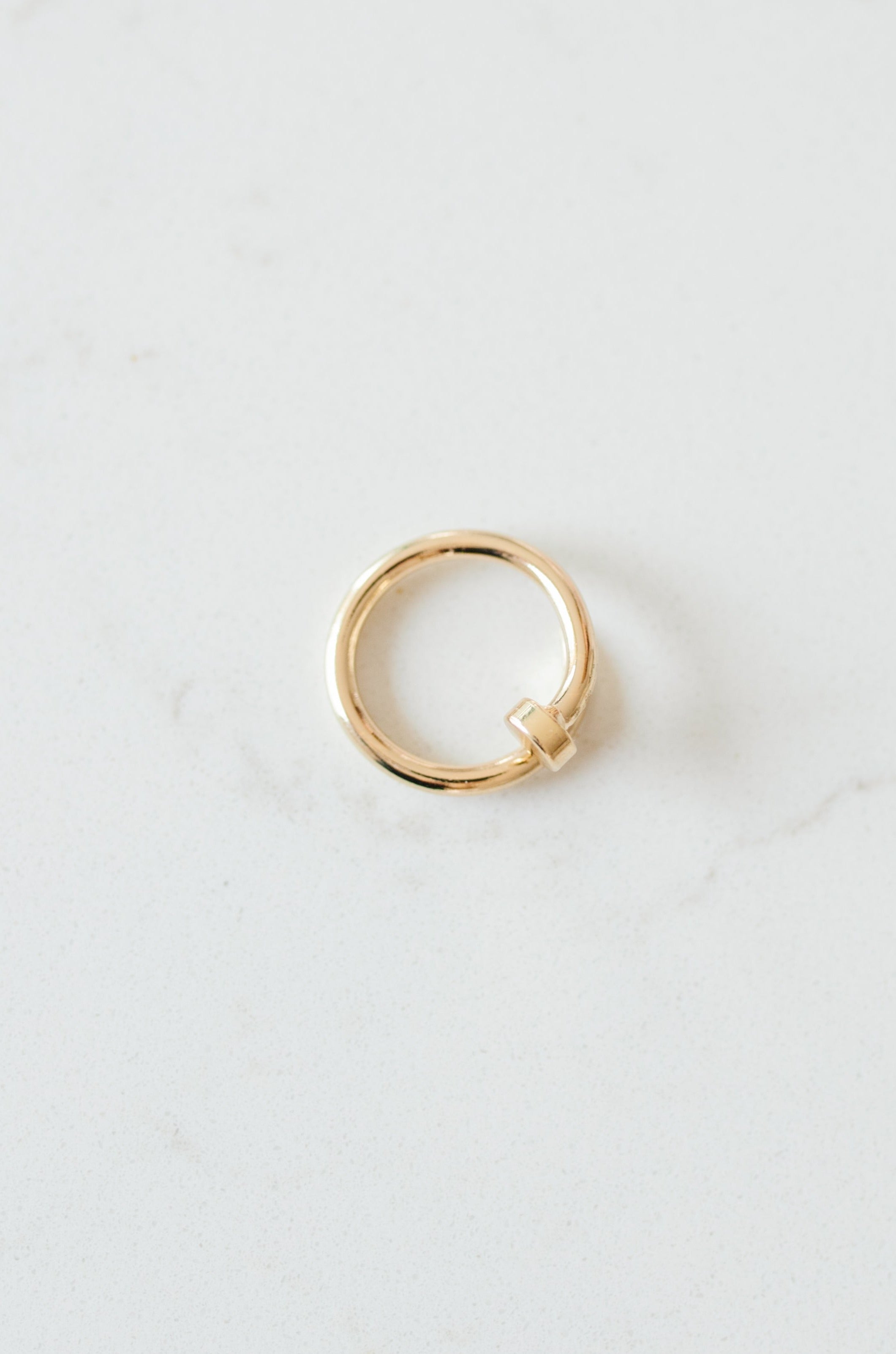 Twist Nail Ring In Gold