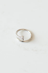 Twist Nail Ring In Silver