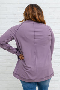 Janie Asymmetric Cowl Neck Jacket In Mulberry