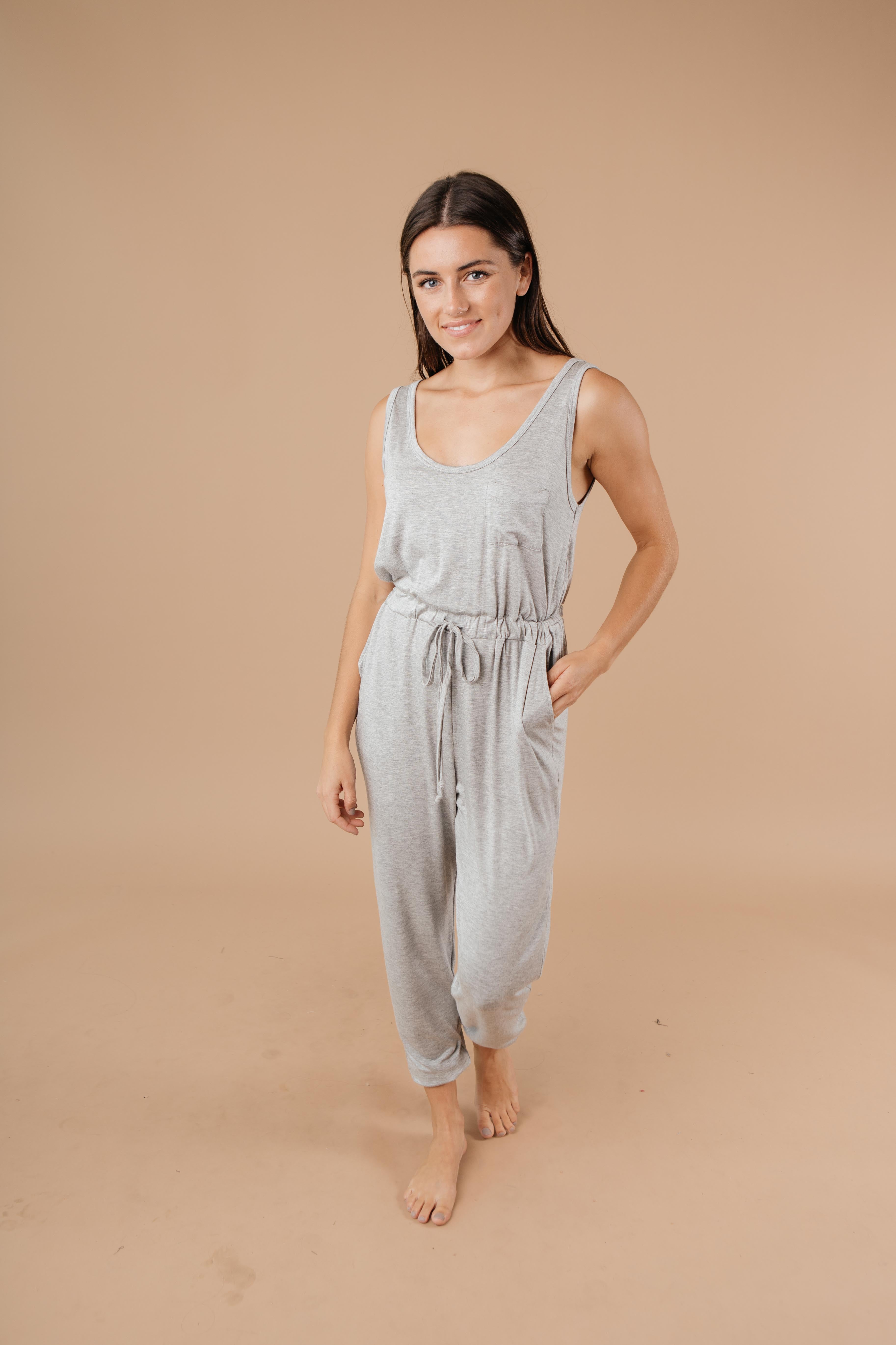 Jump In Jumpsuit In Heather Gray