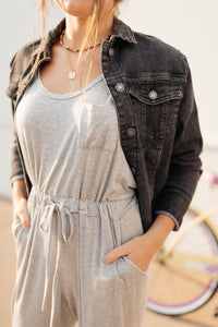 Jump In Jumpsuit In Heather Gray