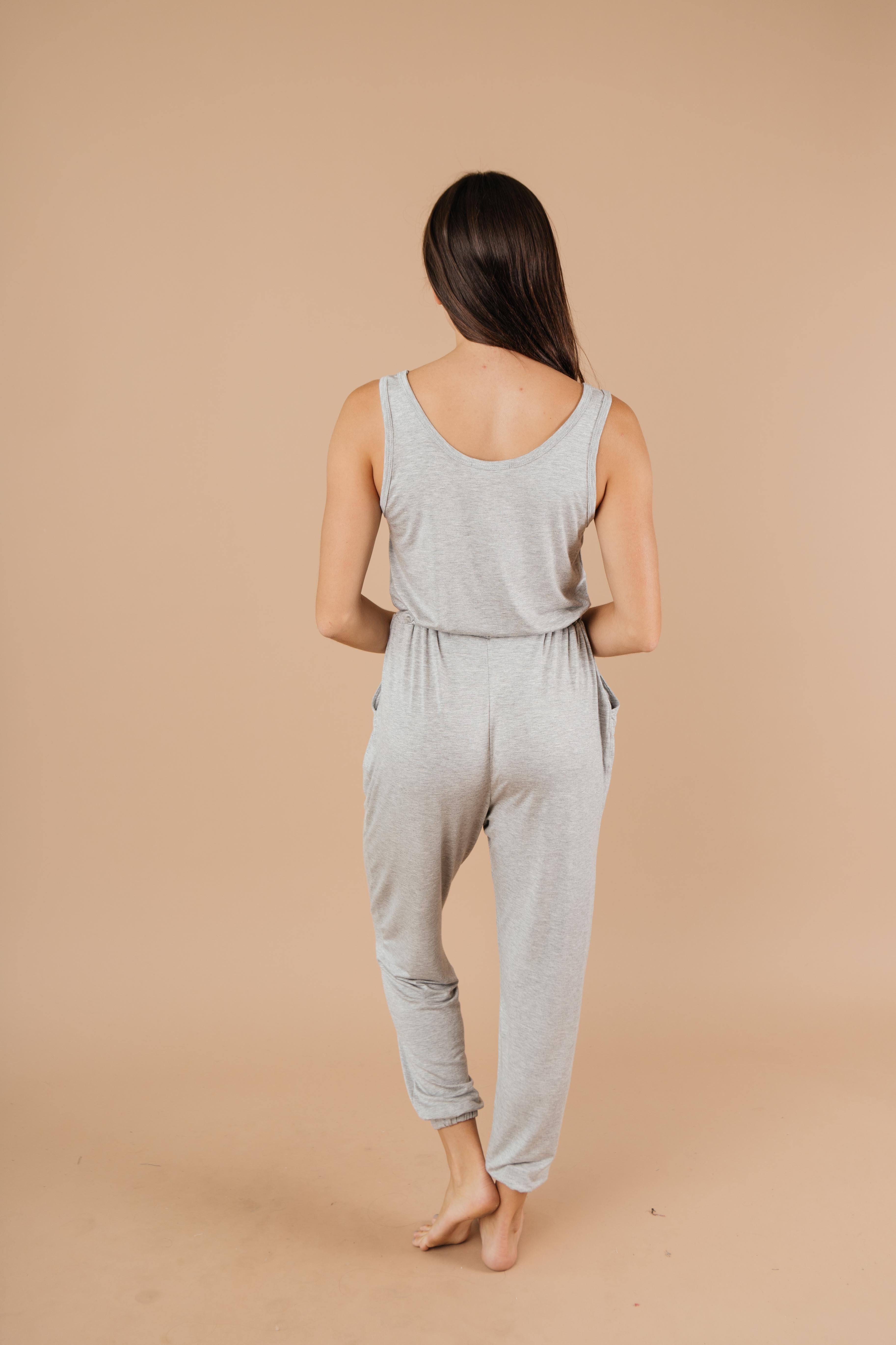 Jump In Jumpsuit In Heather Gray