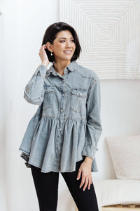 Just Float On Jacket In Denim