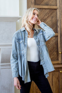 Just Float On Jacket In Denim