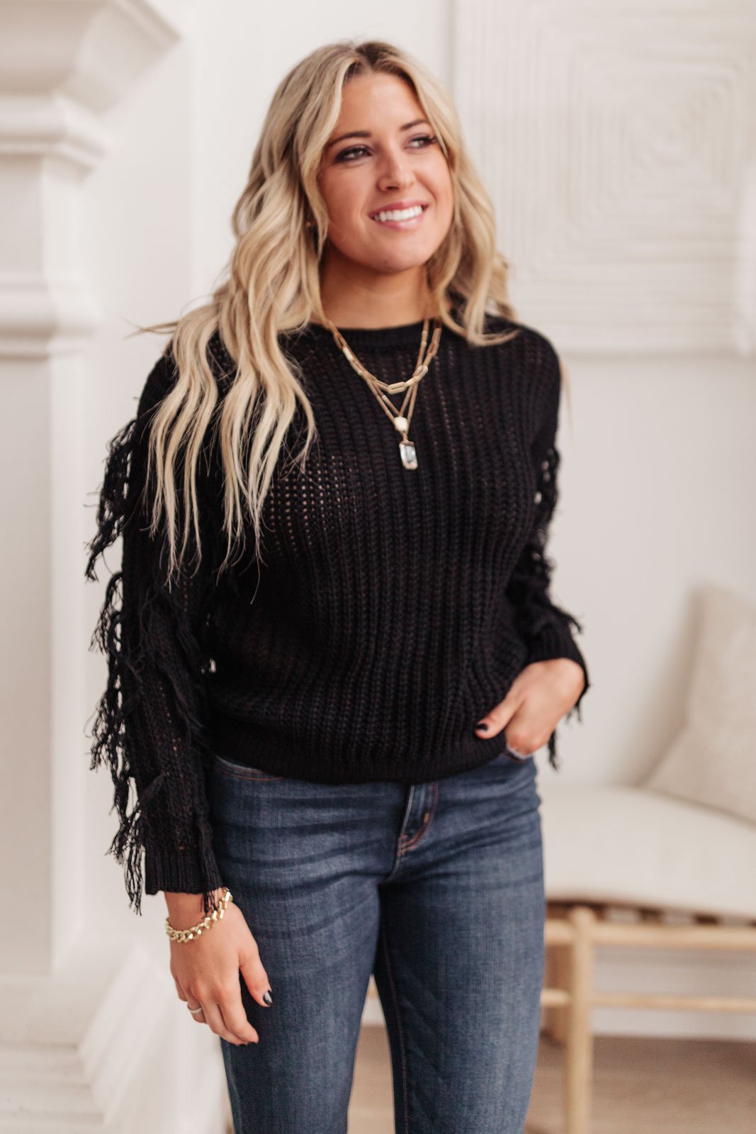 Katrina Fringe Sweater