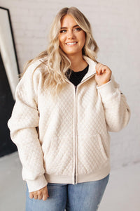 Keep Me Cozy Quilted Jacket in Cream