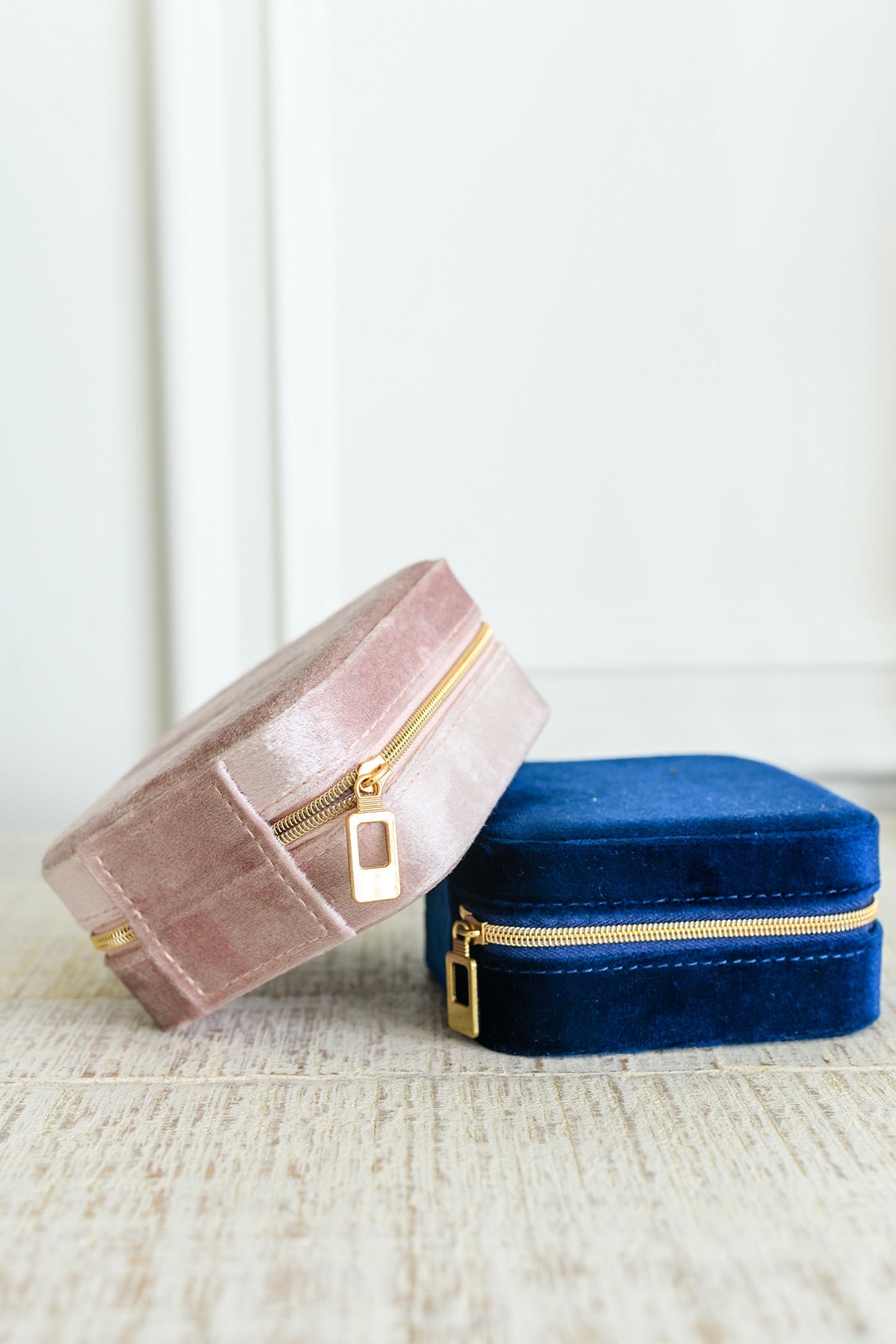 Kept and Carried Velvet Jewelry Box in Pink