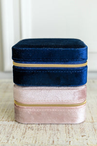 Kept and Carried Velvet Jewelry Box in Pink