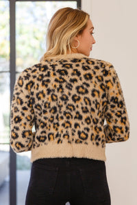 Kimberly Fuzzy Animal Print Cardigan