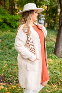 Lead The Way Western Cardigan In Cream