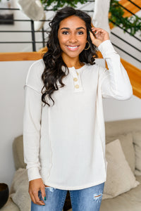 Lean Into Something Cozy Waffle Knit Top