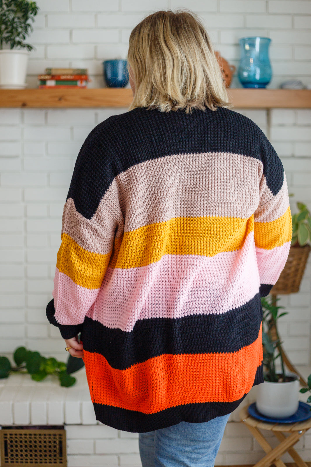 Let Today Be A Good Day Striped Cardigan