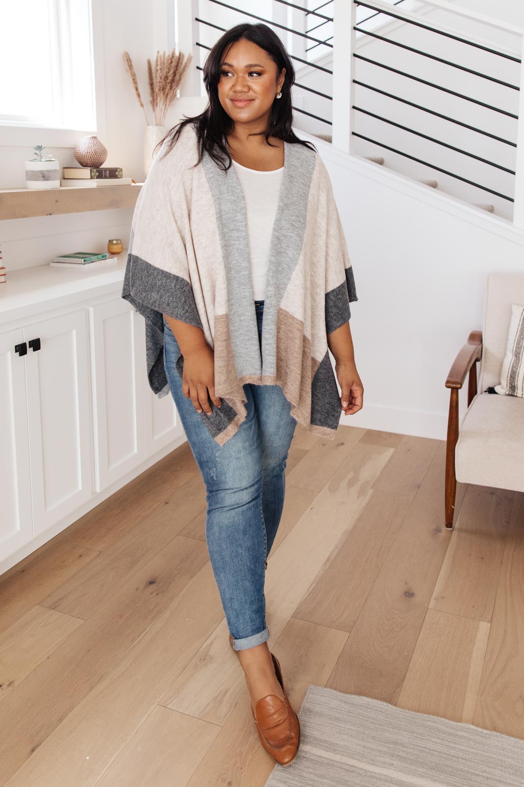 Lightly Layering Poncho Cardigan