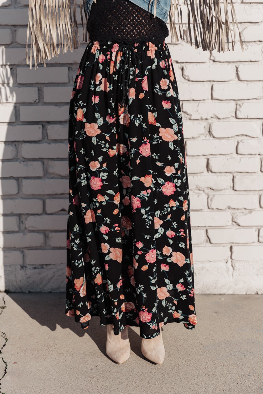 Lilith Maxi Skirt In Black