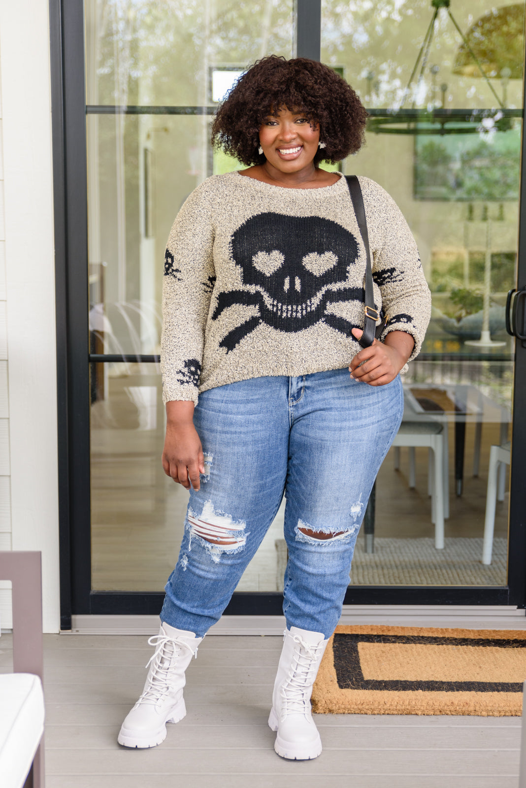 Love And Pirates Chenille Skull Sweater