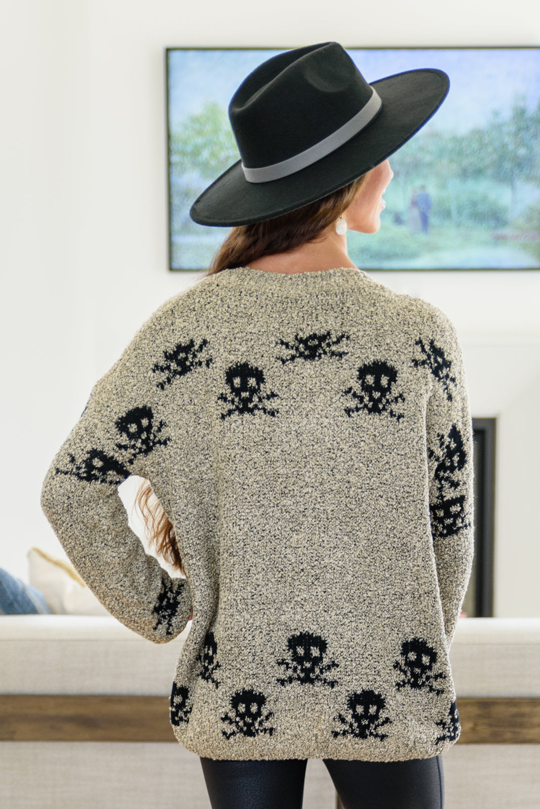 Love And Pirates Chenille Skull Sweater