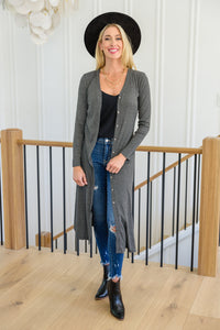 Lucky Break Cardigan in Charcoal