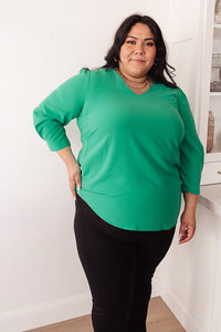 Lucky Chic Top in Kelly Green