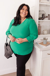 Lucky Chic Top in Kelly Green