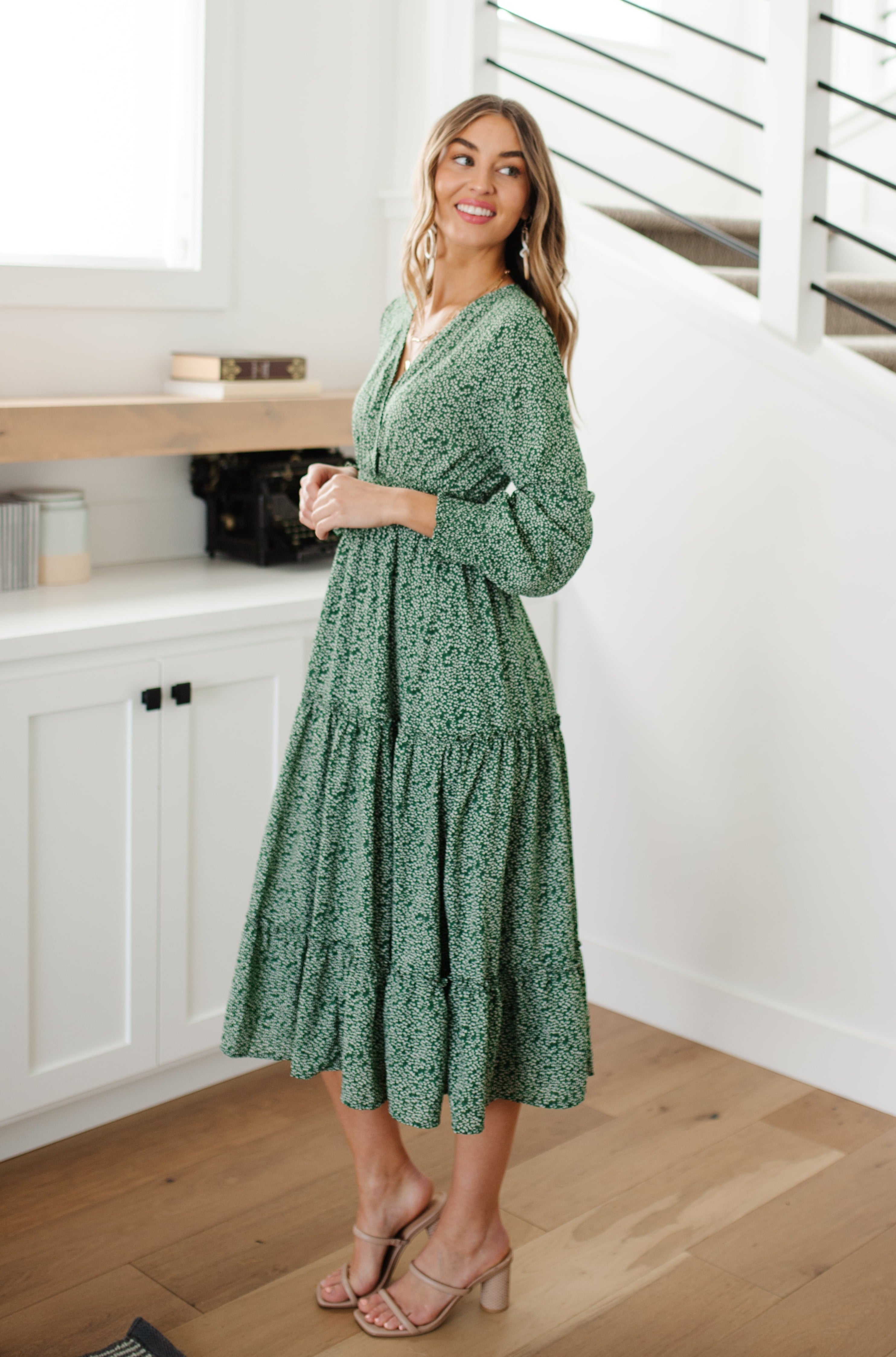 Lucky Day Dress In Green