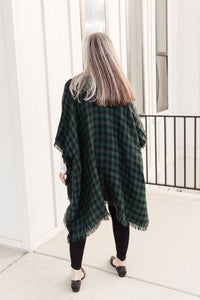 Lumber Jill Wrap in Black/Green