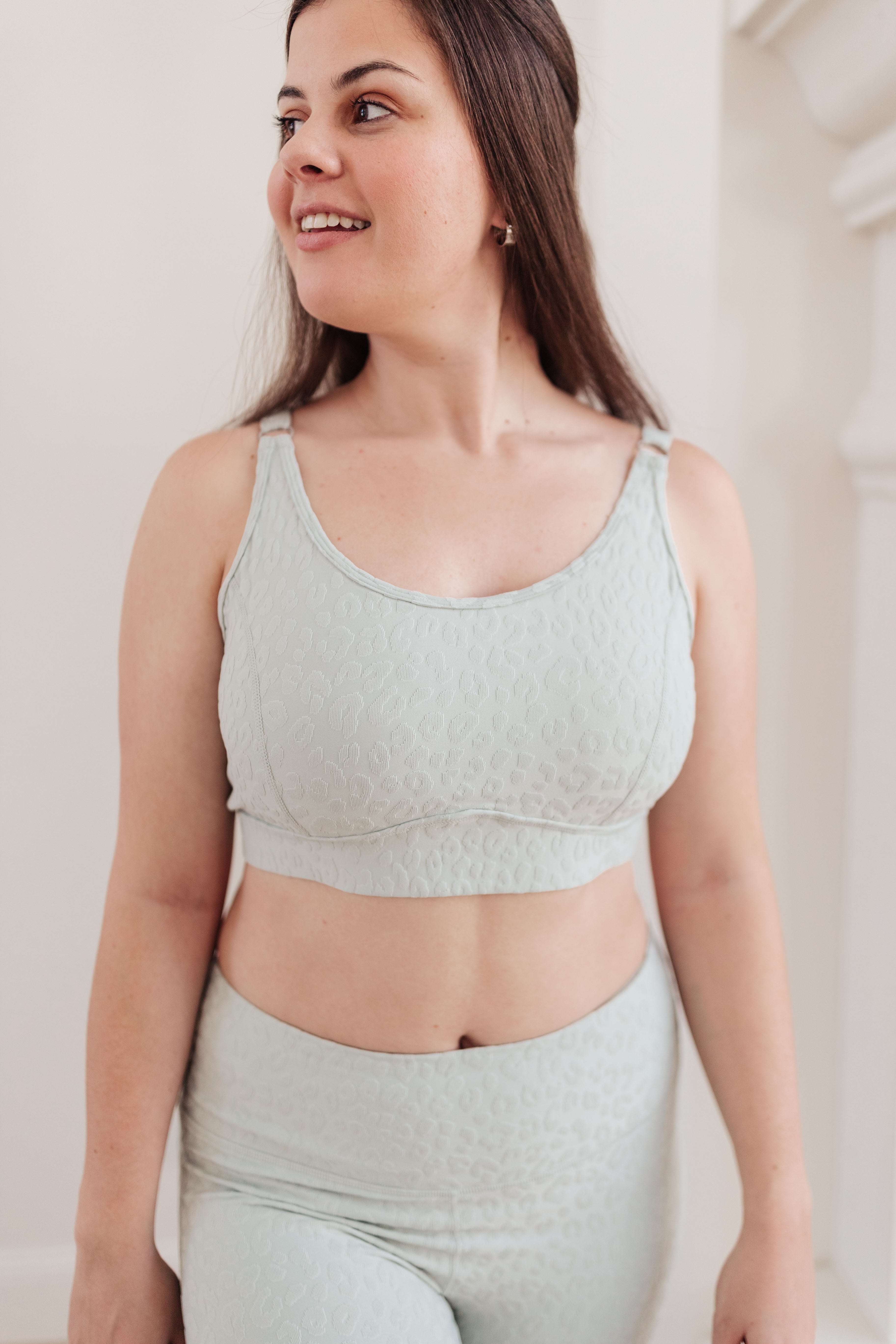 Lux & Plush Sports Bra In Mist