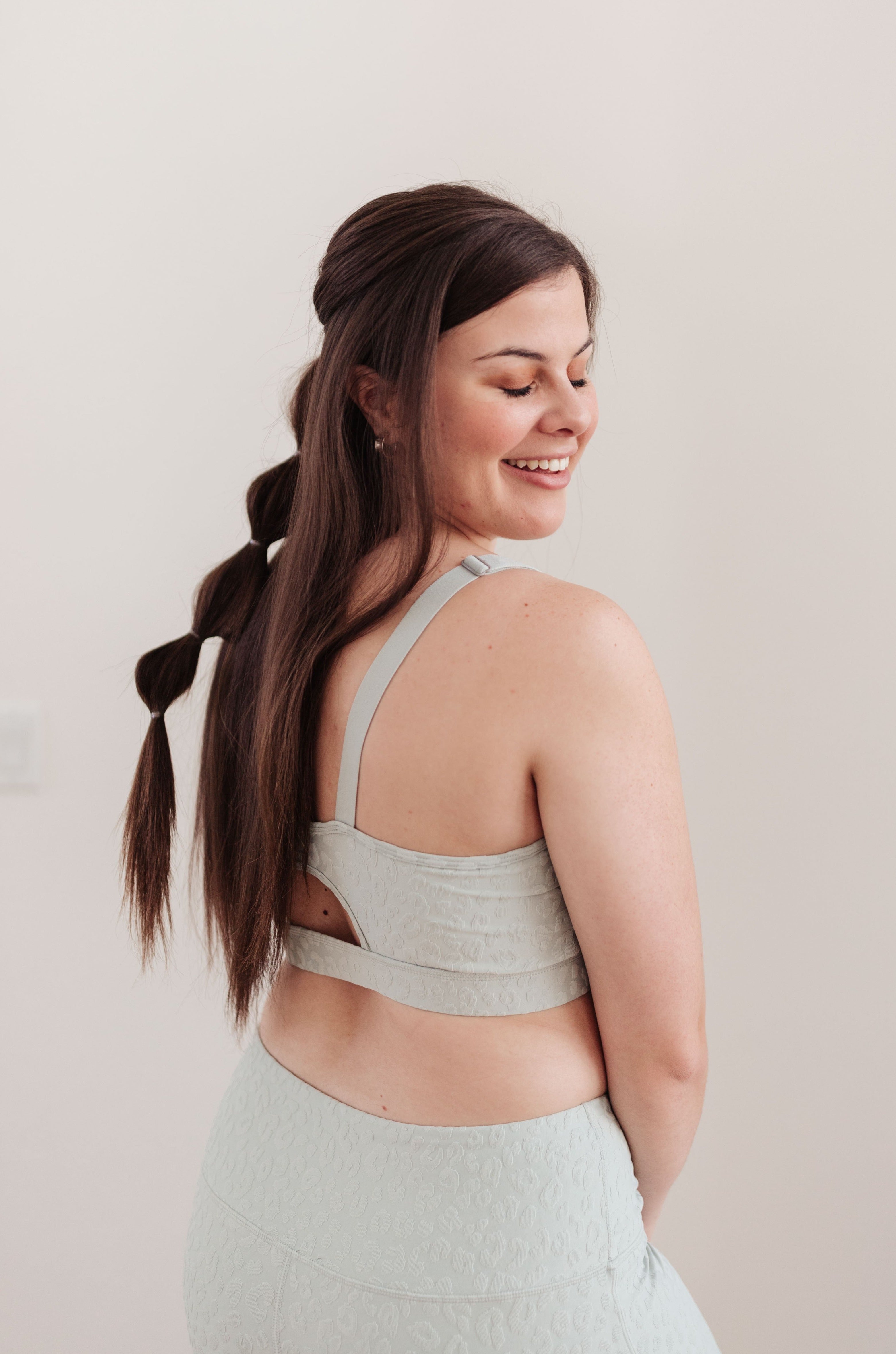 Lux & Plush Sports Bra In Mist