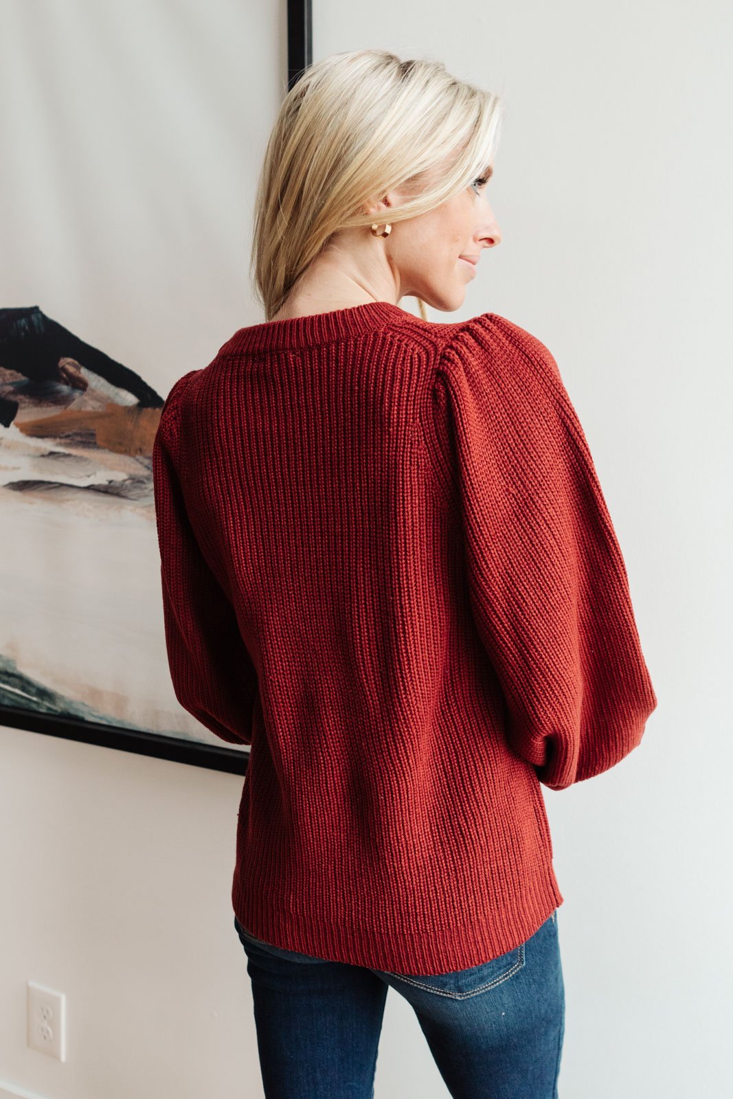 Mocha Mo Sweater in Brick