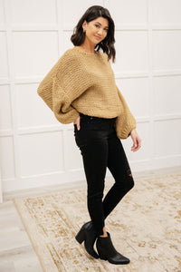 Natural Beauty Knit Sweater in Taupe