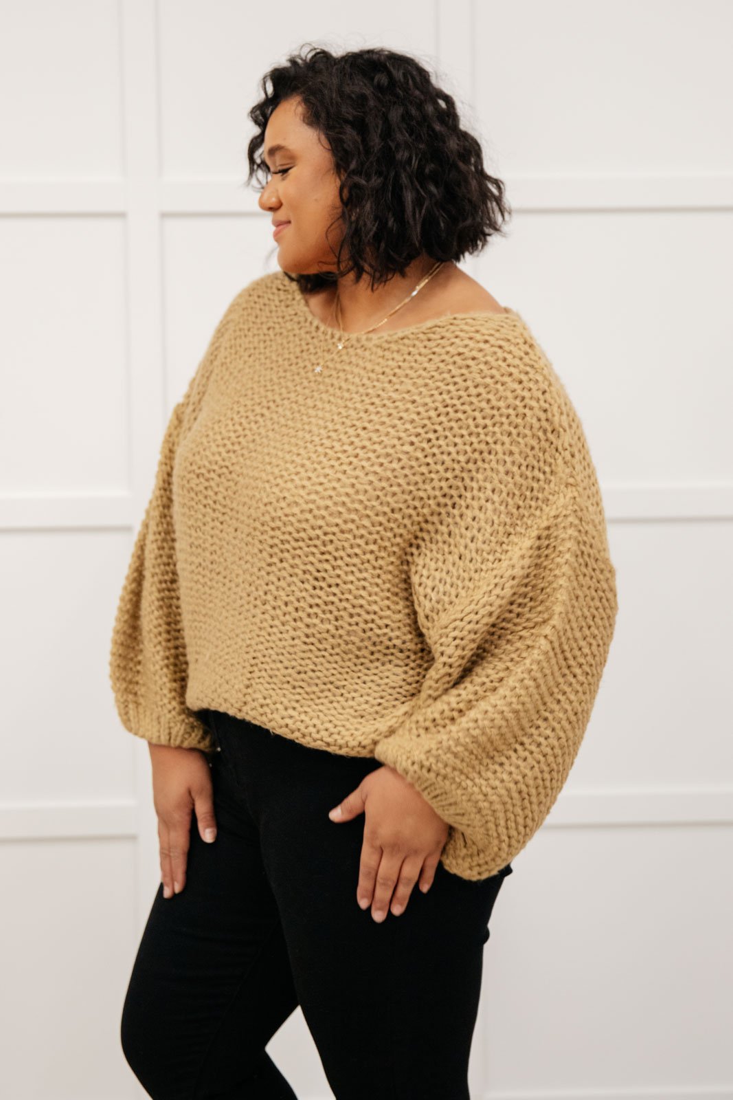 Natural Beauty Knit Sweater in Taupe