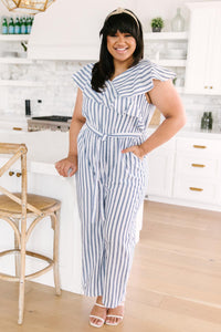 Nautical & Nice Striped Jumpsuit