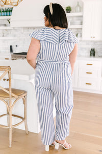 Nautical & Nice Striped Jumpsuit