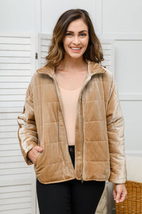 Nights On Broadway Jacket in Taupe