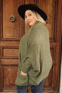 Not Your Grandmother's Cardigan in Olive