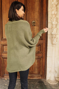 Not Your Grandmother's Cardigan in Olive