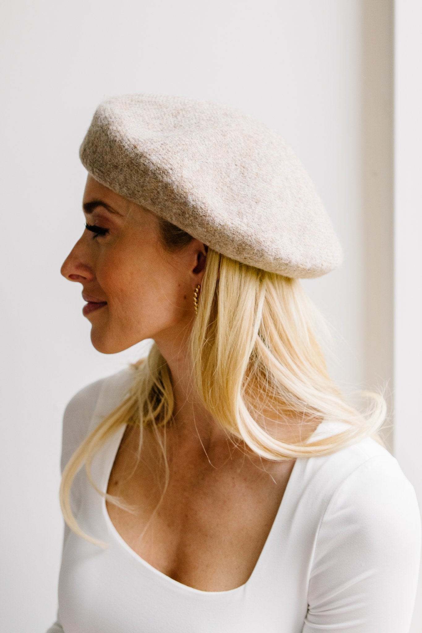 Ohh La La Wool Beret in Taupe