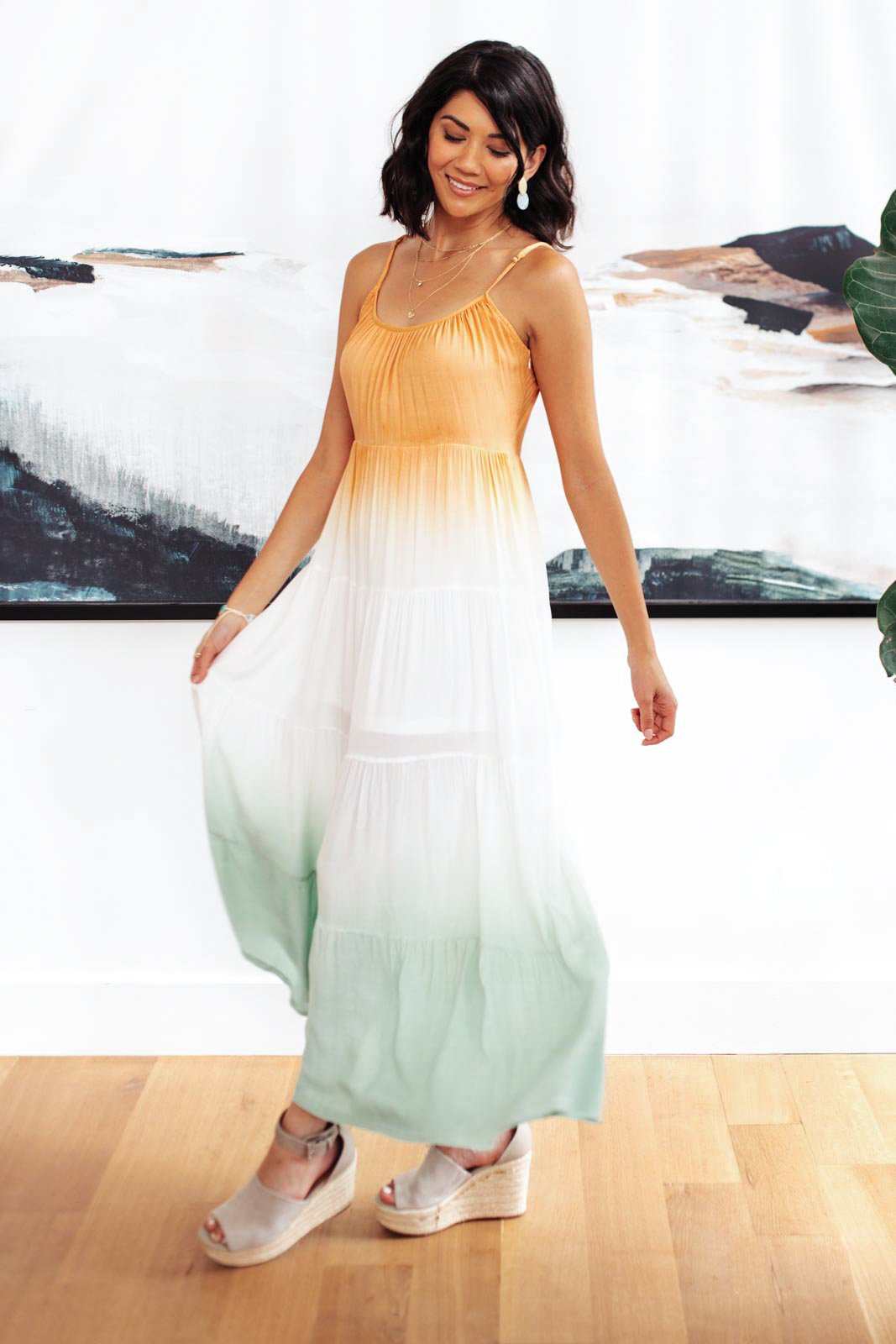 Ombré Skies Tiered Dress