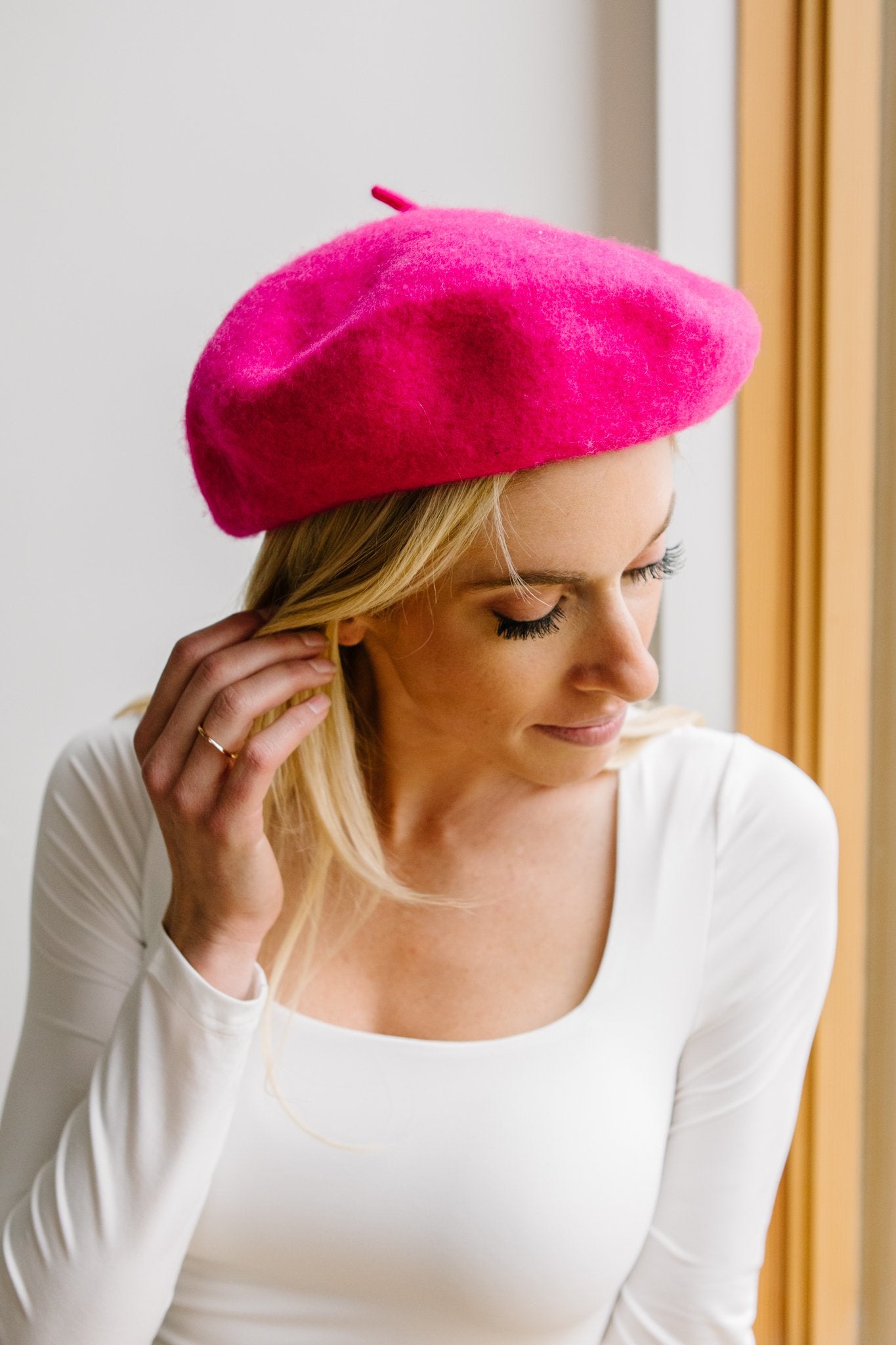 Ooh La La Beret in Hot Pink