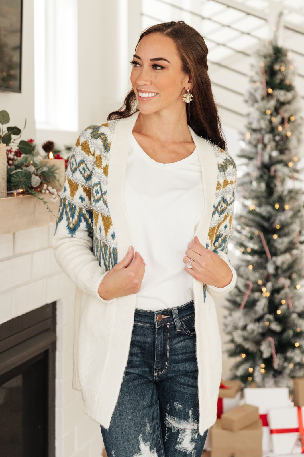 DOORBUSTER Oslo Knit Cardigan in Ivory